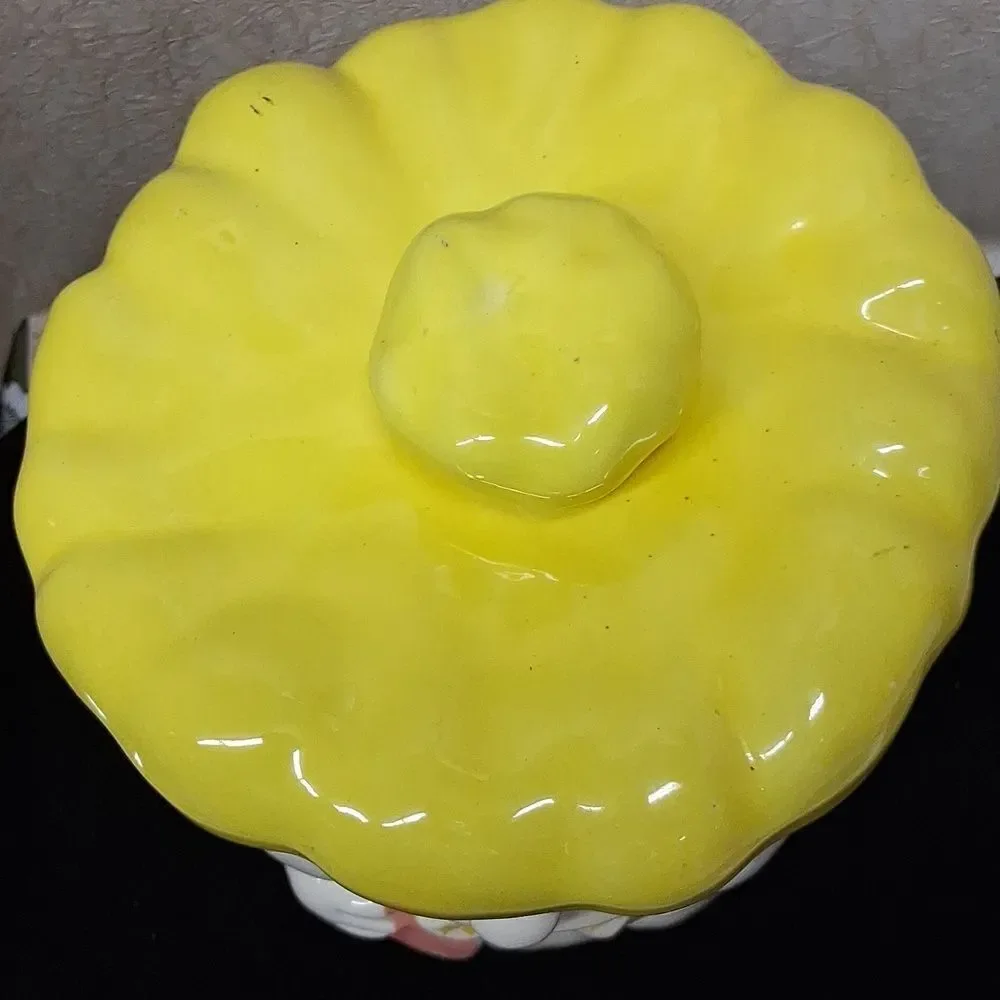 Vtg. Rare McCoy Winking Bobby Baker yellow hat cookie jar or Pillsbury dough boy